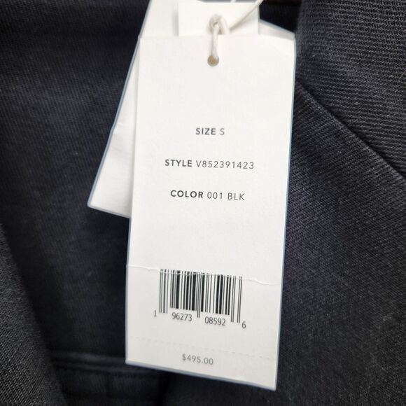 New Vince Womens Crop Blazer Jacket Cotton Linen Black Size Small - Picture 4 of 5